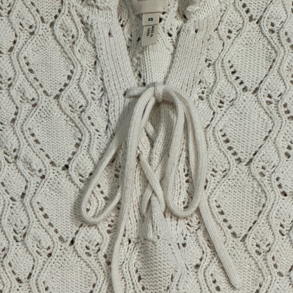 Rebecca Taylor La Vie Diamond Crochet Off White Ivory Dress Mini Size XS Casual - Picture 4 of 7